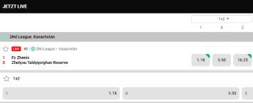Live-Wetten-Option bei BetRebels